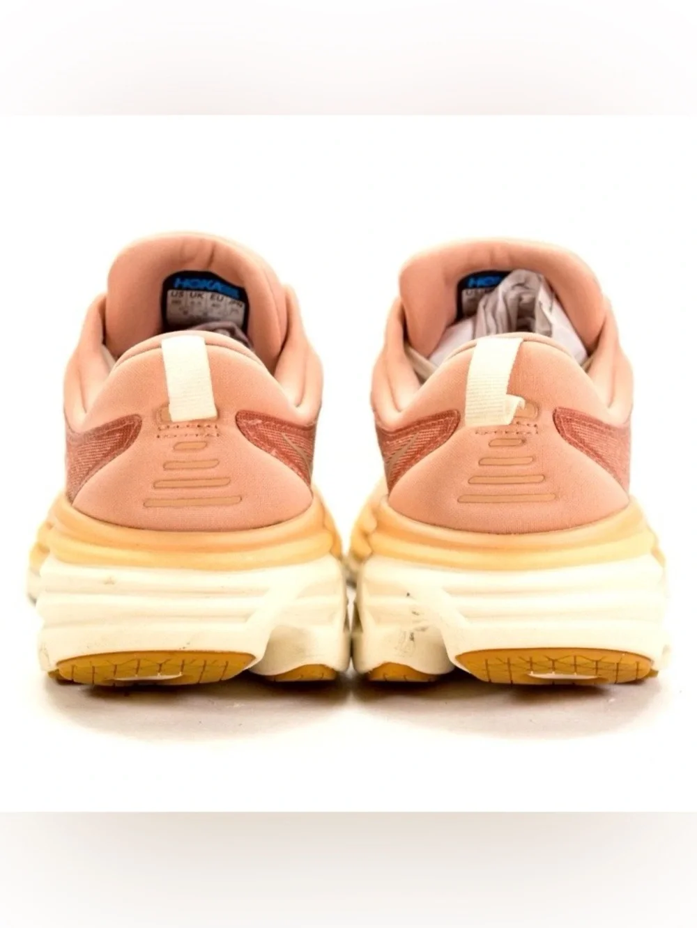 Hoka One One Bondi 8 Womens Size US 8 B Sandstone Cream Comfort Running Shoes - Picture 11 of 13